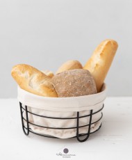 Apvalus krepšelis duonai ir bandelėm
