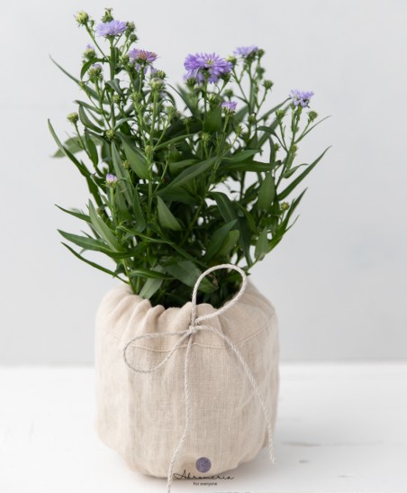 Medžiaginis maišelis vazonui"Gėlė"